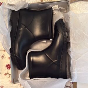 Michael Kors Black Rubber Ankle Boots